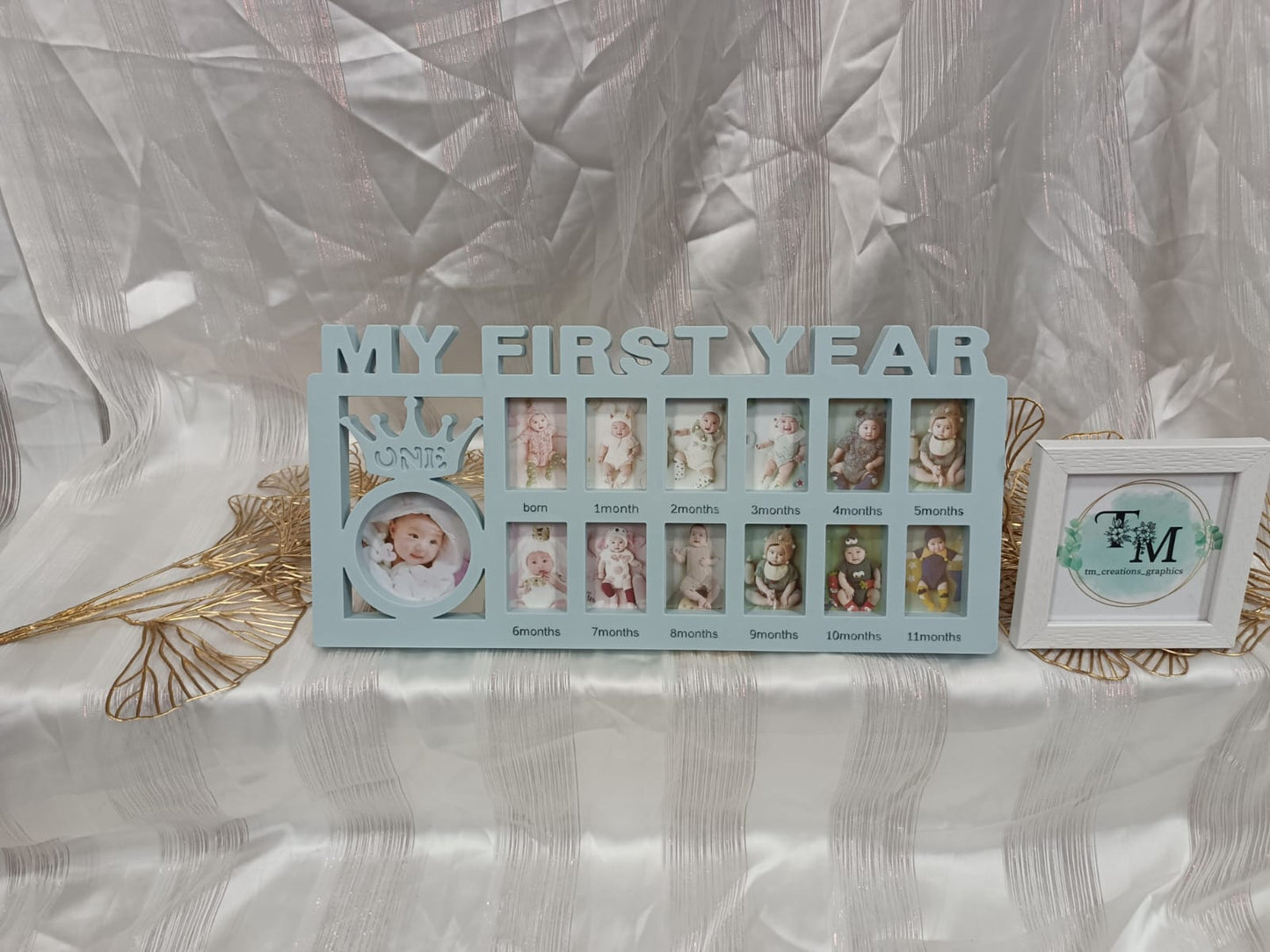 One year baby frame
