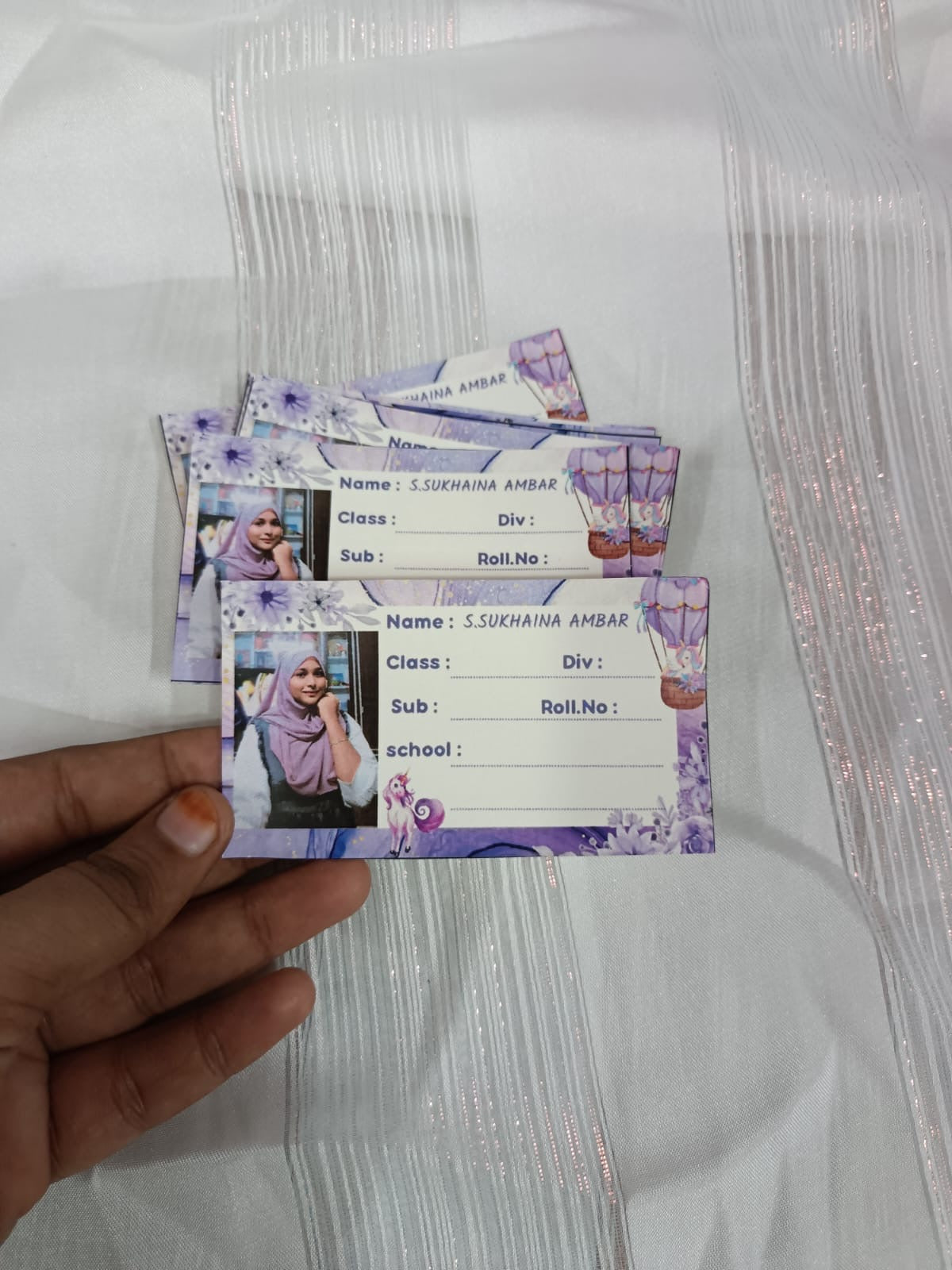 Customized photo Name stickers